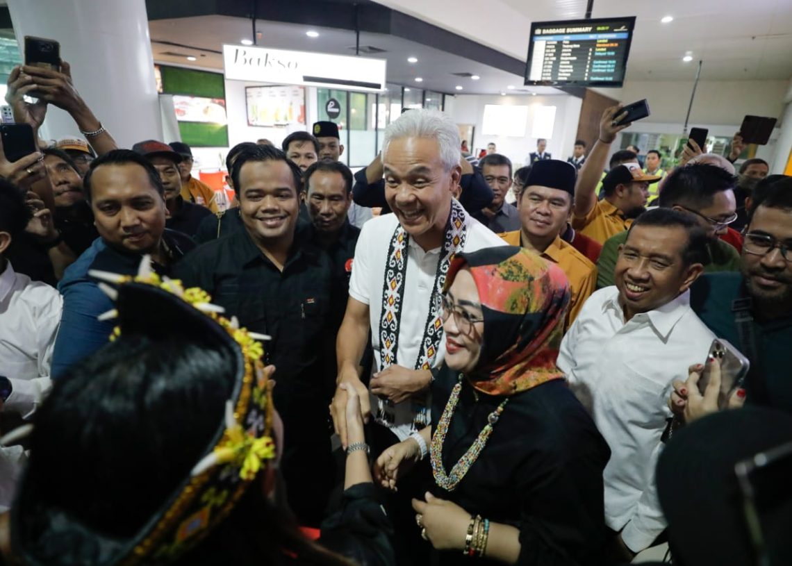 Capres no urut 3 Ganjar Pranowo tiba di Kaltim 5 Desember 2023 dan akan berkunjung ke Kukar. ist