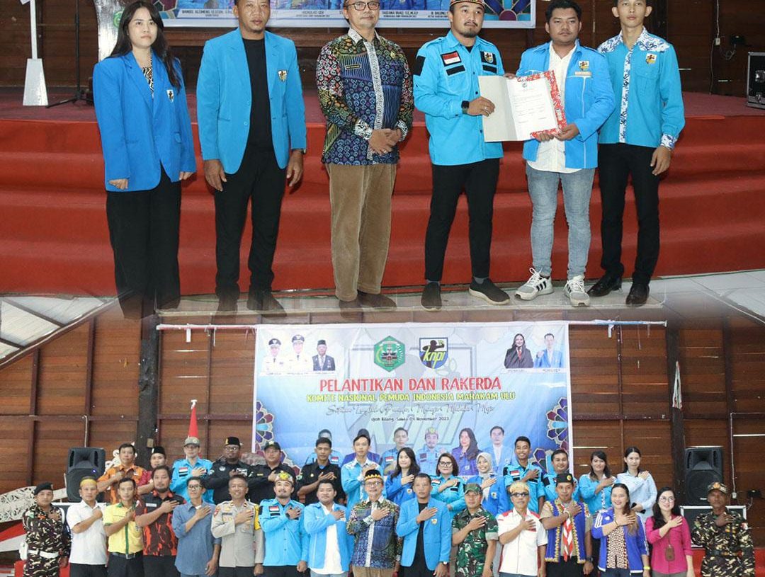 Pelantikan KNPI Mahulu. (dok Prokopim Mahulu)