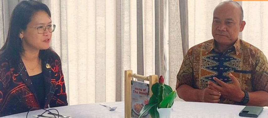 Wabup Mahulu Yohanes Avun audiensi bersama Kepala BPS Kaltim. ist