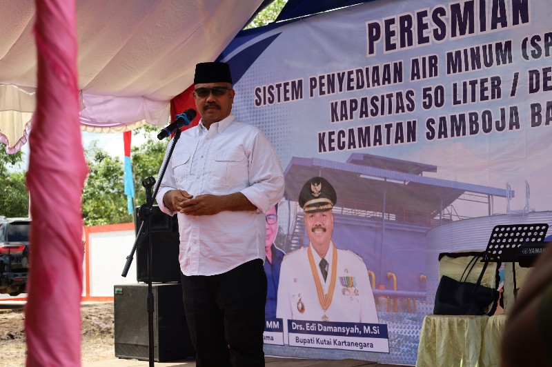 Bupati Edi Damansyah Resmikan SPAM Argosari
