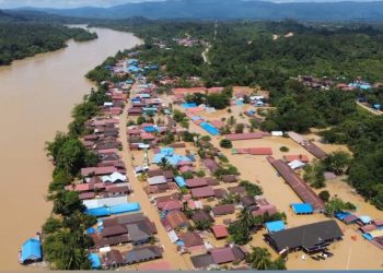 Situasi Banjir di Kabupaten Mahulu Mei 2024 lalu. ist