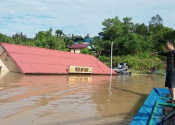 Penampakan banjir parah di Kabupaten Mahakam Ulu. ist