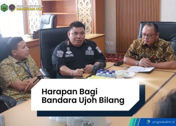Pemerintah pusat dan daerah bahu membahu membangun Bandara Ujoh Bilang. prokopimmahulu/arrauf rizki saputra