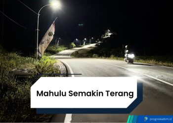 Dinas Perhubungan Mahulu menginisiasi pemasangan LPJU di Mahulu. progreskaltim.id/arrauf rizki saputra