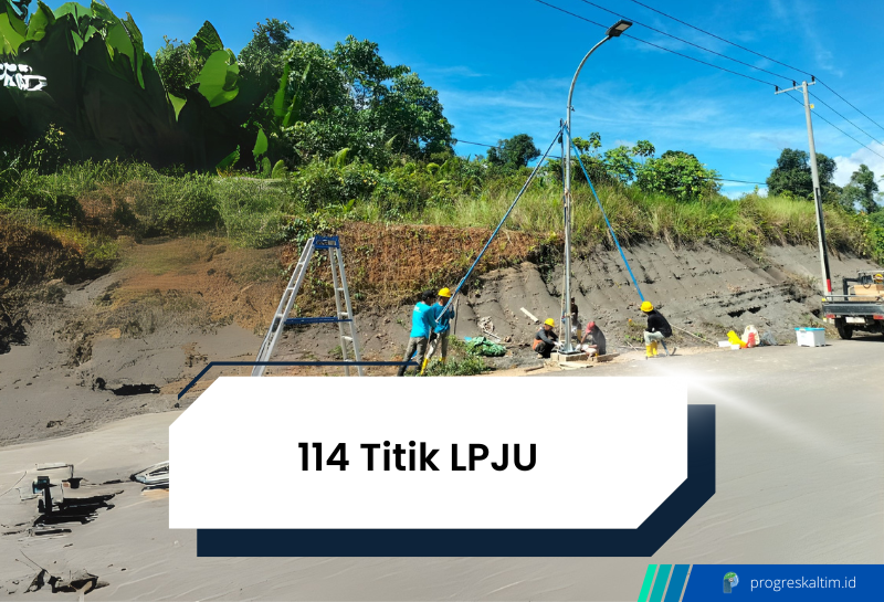 114 titik LPJU terpasang di ibu kota kabupaten Mahulu. Dishub Mahulu