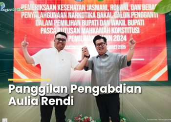 Calon Bupati dan Wail Bupati Kukar, Aulia Rahman Basri dan Rendi Solihin. ist.