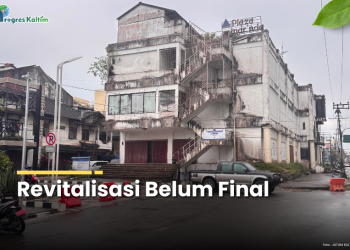 Gedung Plaza 21 di Jalan Niaga Utara, Samarinda, yang kini difungsikan sebagai lahan parkir dan tengah dipertimbangkan untuk direvitalisasi Pemkot Samarinda.
