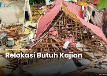 Ilustrasi rumah yang terkena bencana longsor.