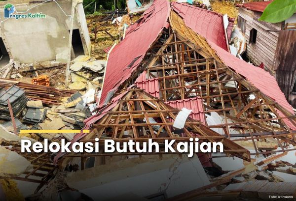 Ilustrasi rumah yang terkena bencana longsor.