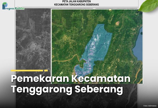 Peta wilayah Kecamatan Tenggarong Seberang.