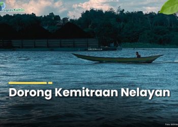 Perahu nelayan di perairan Kecamatan Sebulu, Kutai Kartanegara. ist