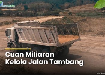 Ilustrasi jalan tambang. ist/ Arrauf Rizki Saputra