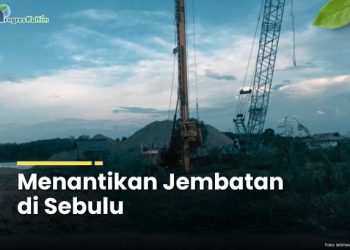 Potret pembangunan jembatan di wilayah Kecamatan Sebulu, Kutai Kartanegara. ist