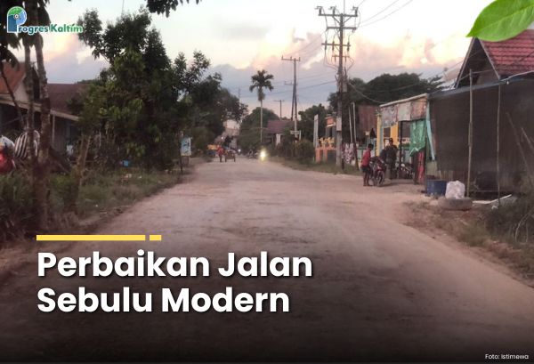 Jalan Sebulu Modern butuh perbaikan. ist.