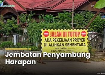 Jembatan Penyambung Harapan di Dusun Antai Sebulu Modern. ist