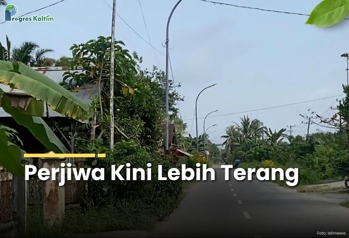LPJU di sepanjang jalan Desa Perjiwa.
